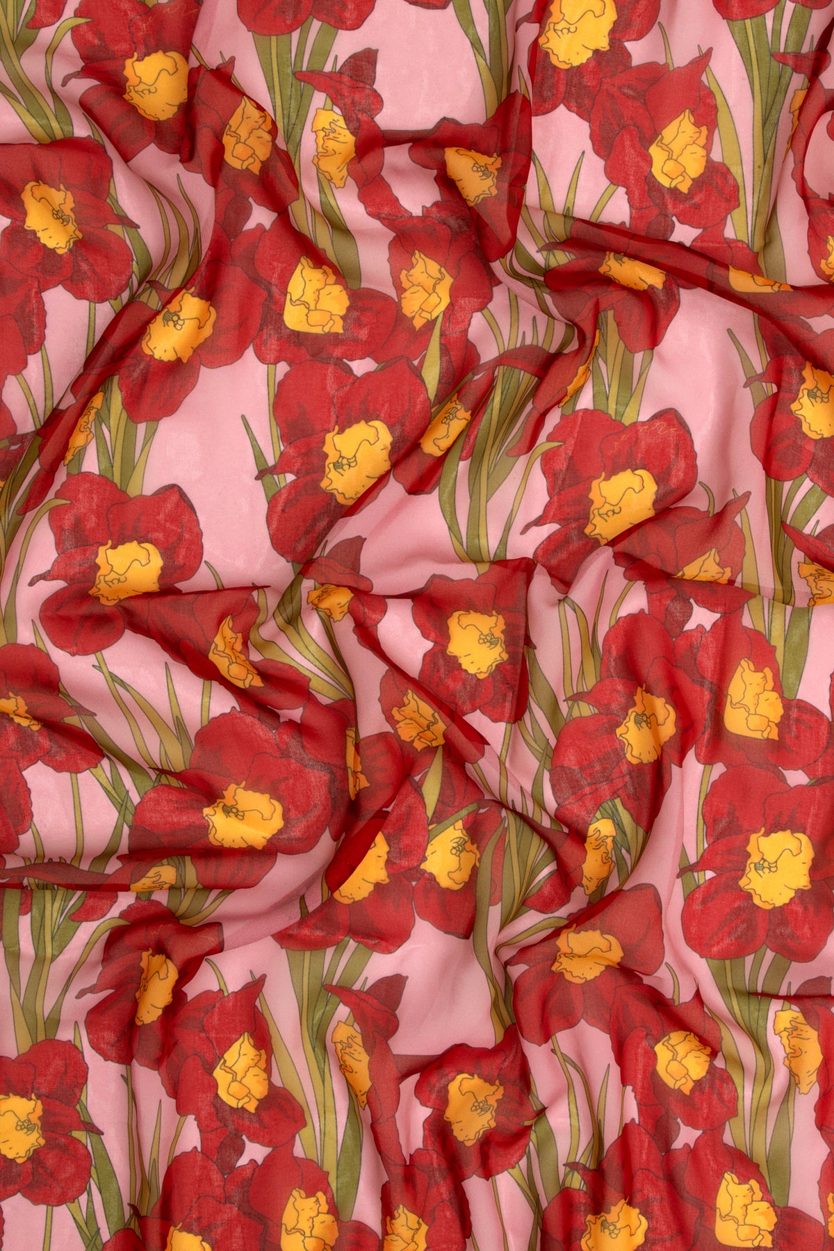 SILKY SCARF "NARCISSE"