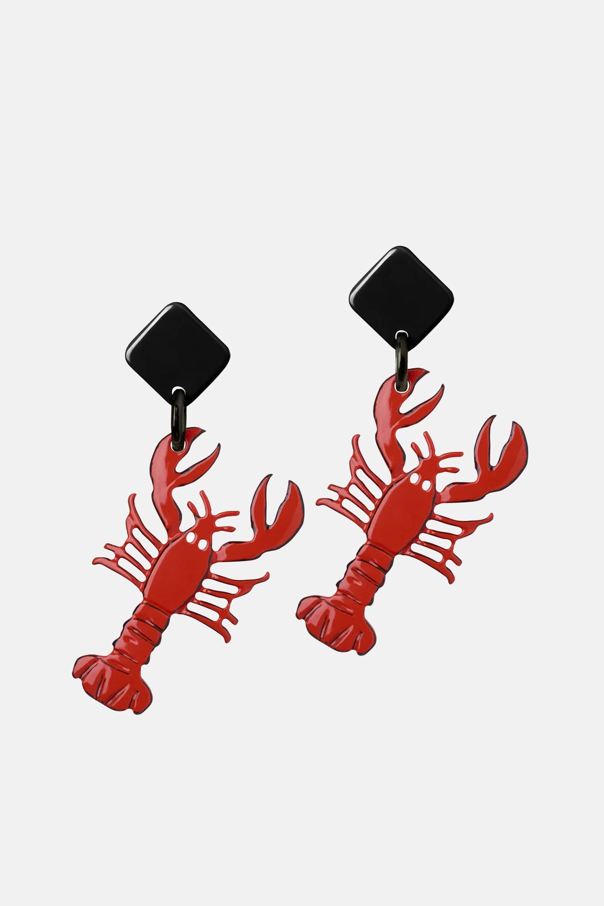 EARRINGS "LOBSTER" RED