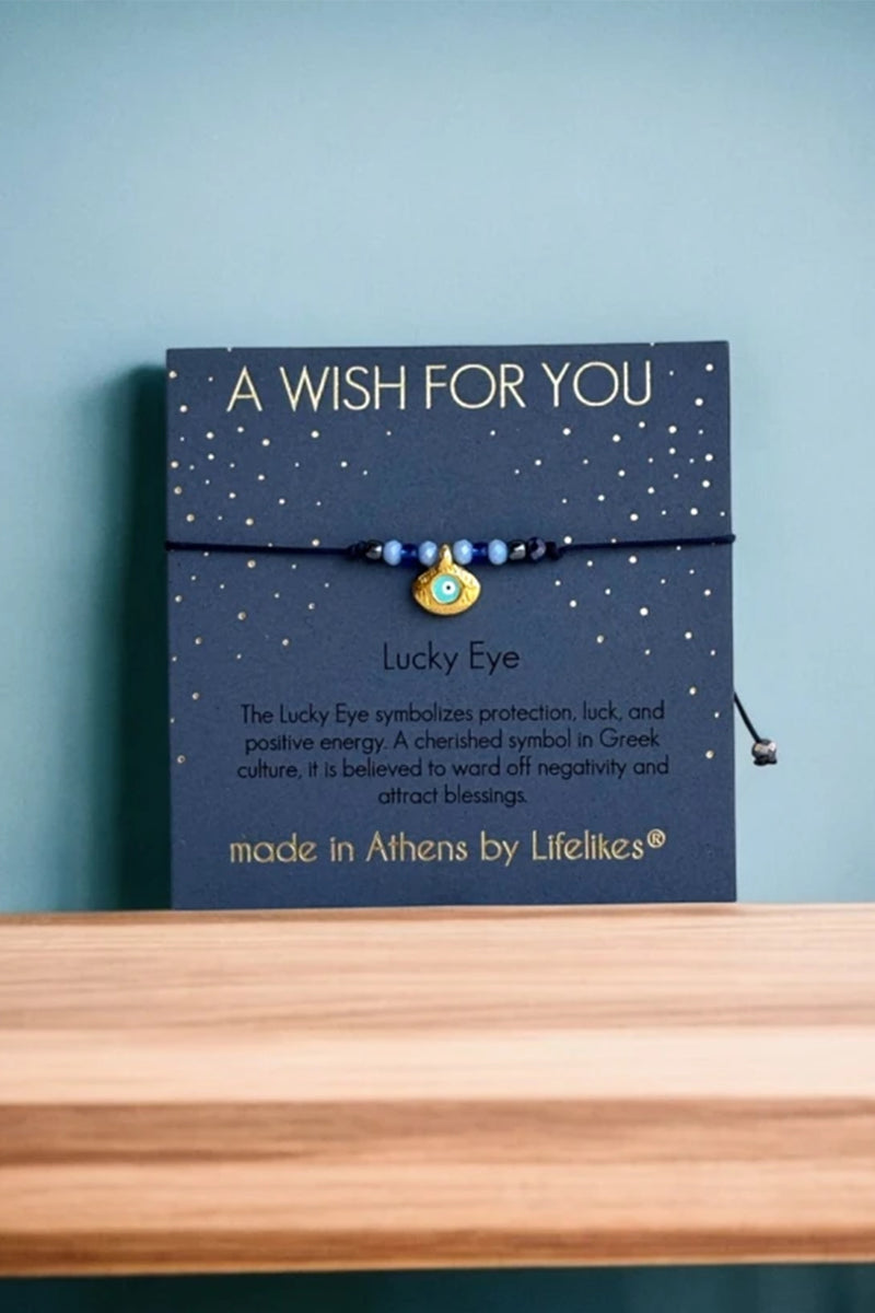 BRACELET "LUCKY EYE" GOLD/BLUE