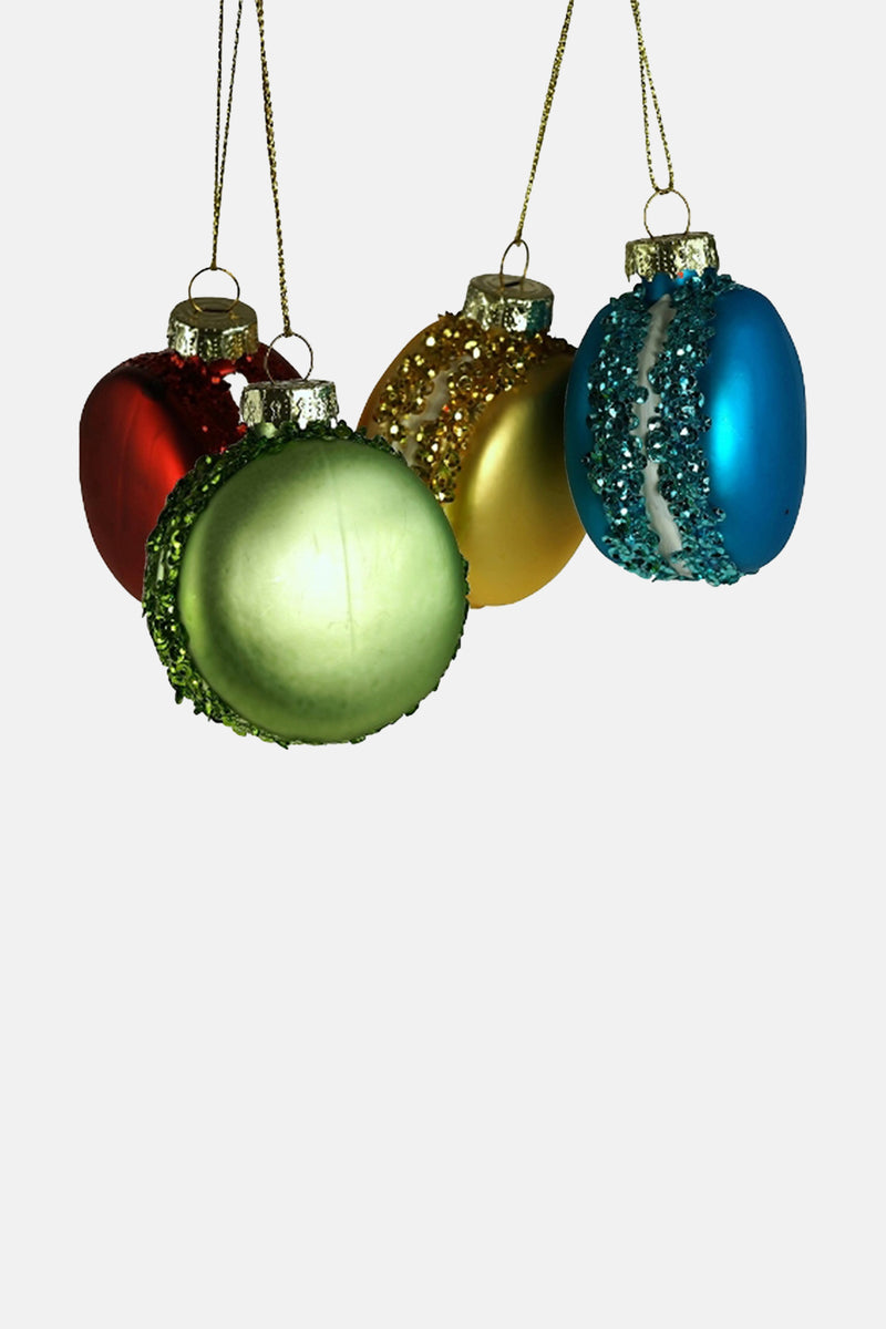 CHRISTMAS ORNAMENT SET OF 4 "MACARON"