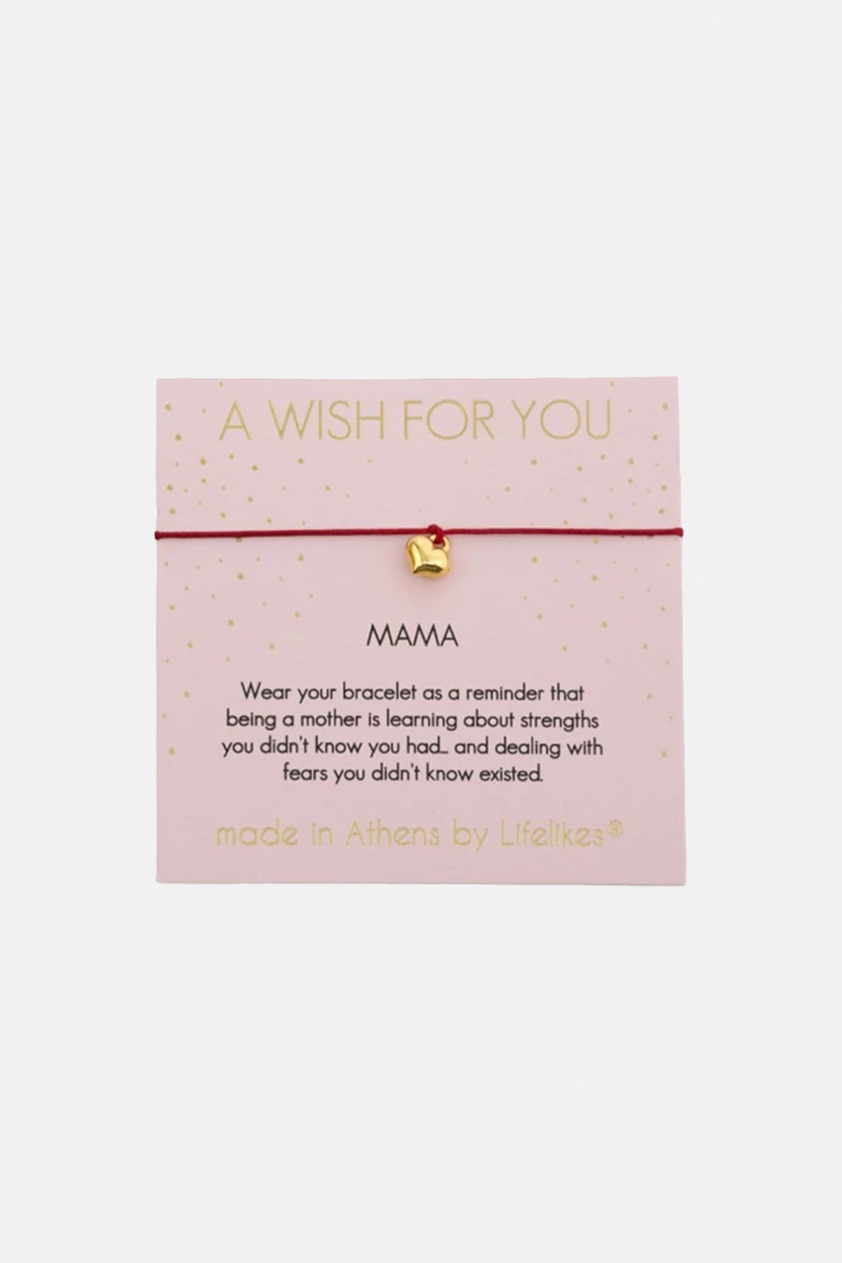 BRACELET "MAMA" GOLD/RED