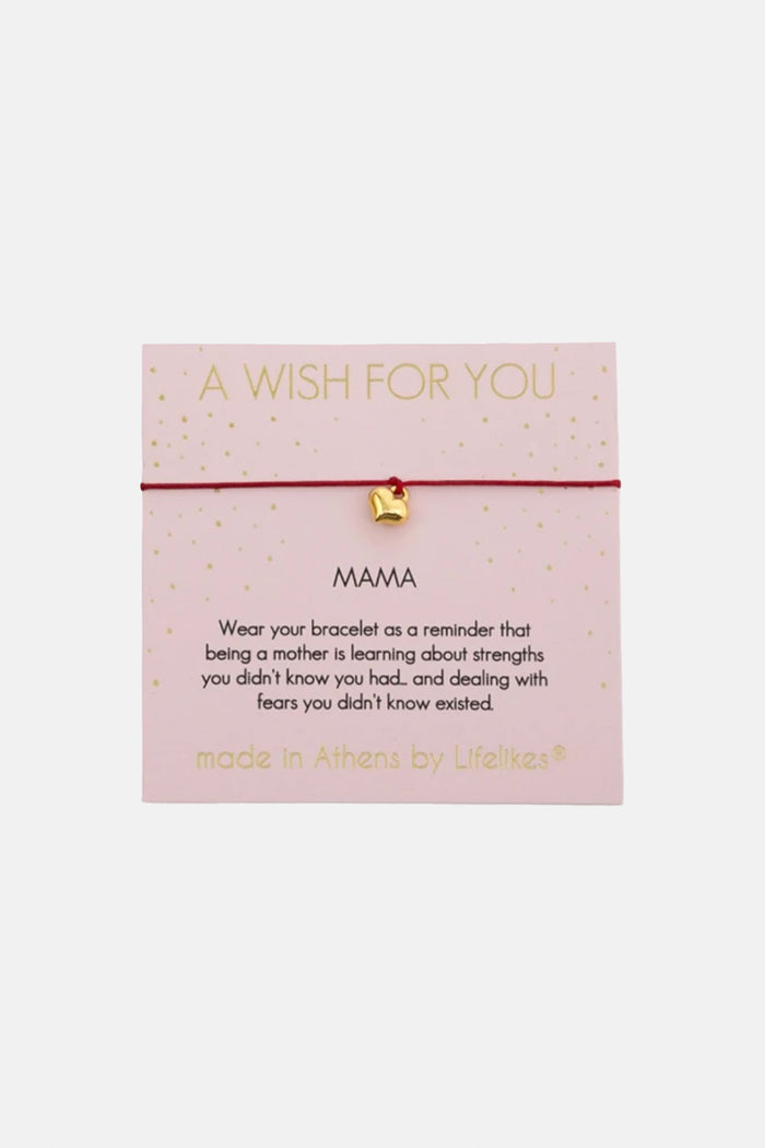 BRACELET "MAMA" GOLD/RED