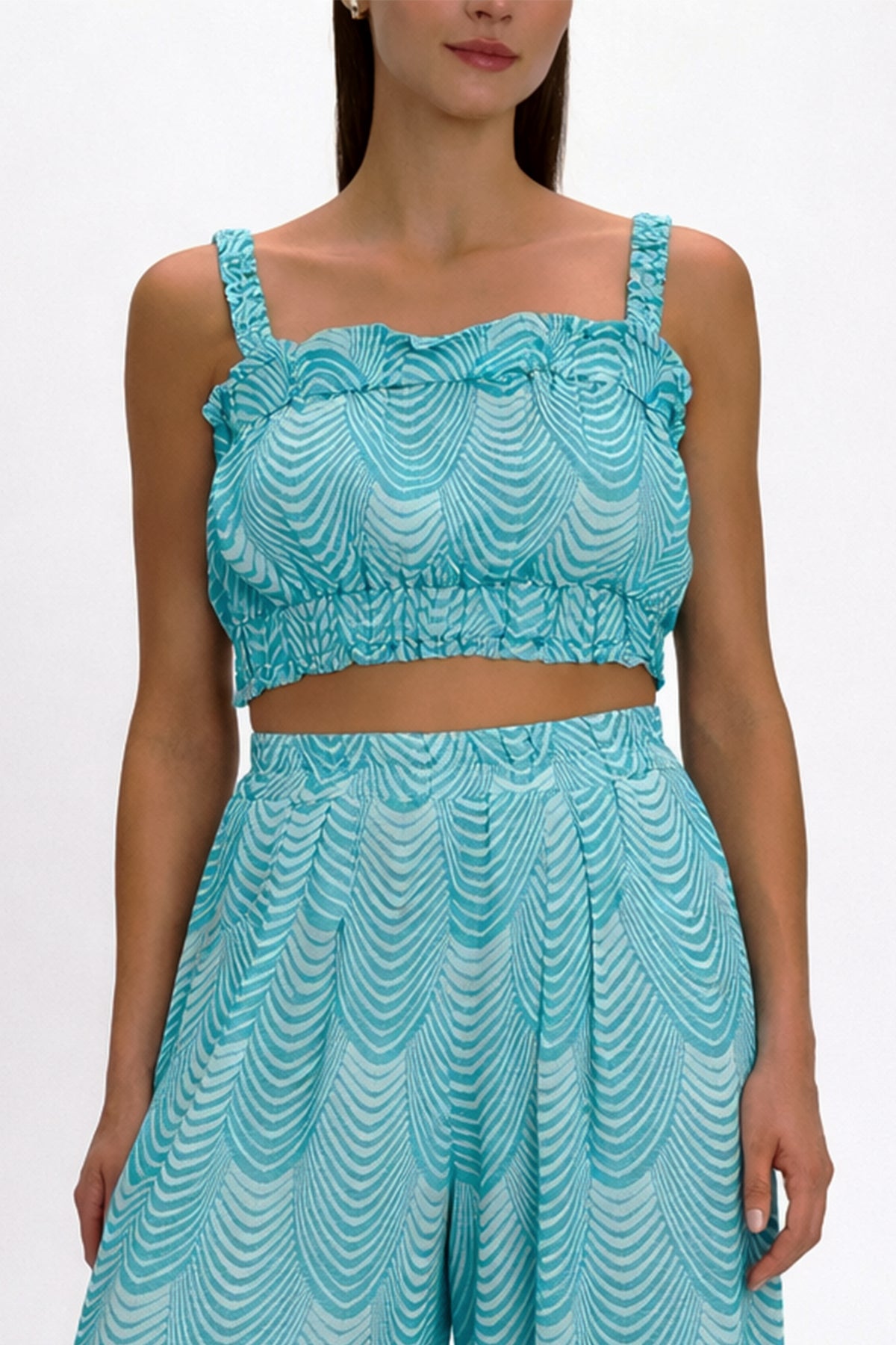 CROP TOP "MERMAID" GREEN