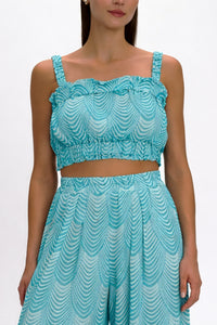 CROP TOP "MERMAID" GREEN