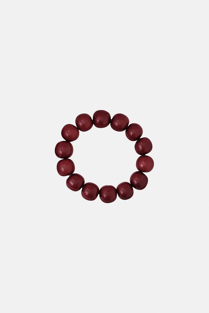 CHUNKY RESIN BRACELET BURGUNDY