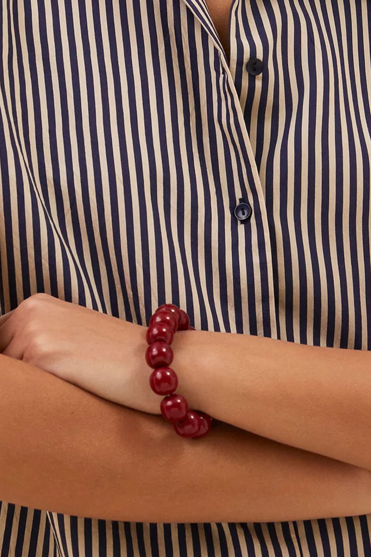 CHUNKY RESIN BRACELET BURGUNDY