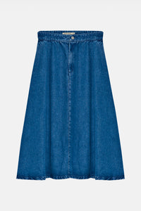 MIDI TENCEL DENIM SKIRT MID BLUE