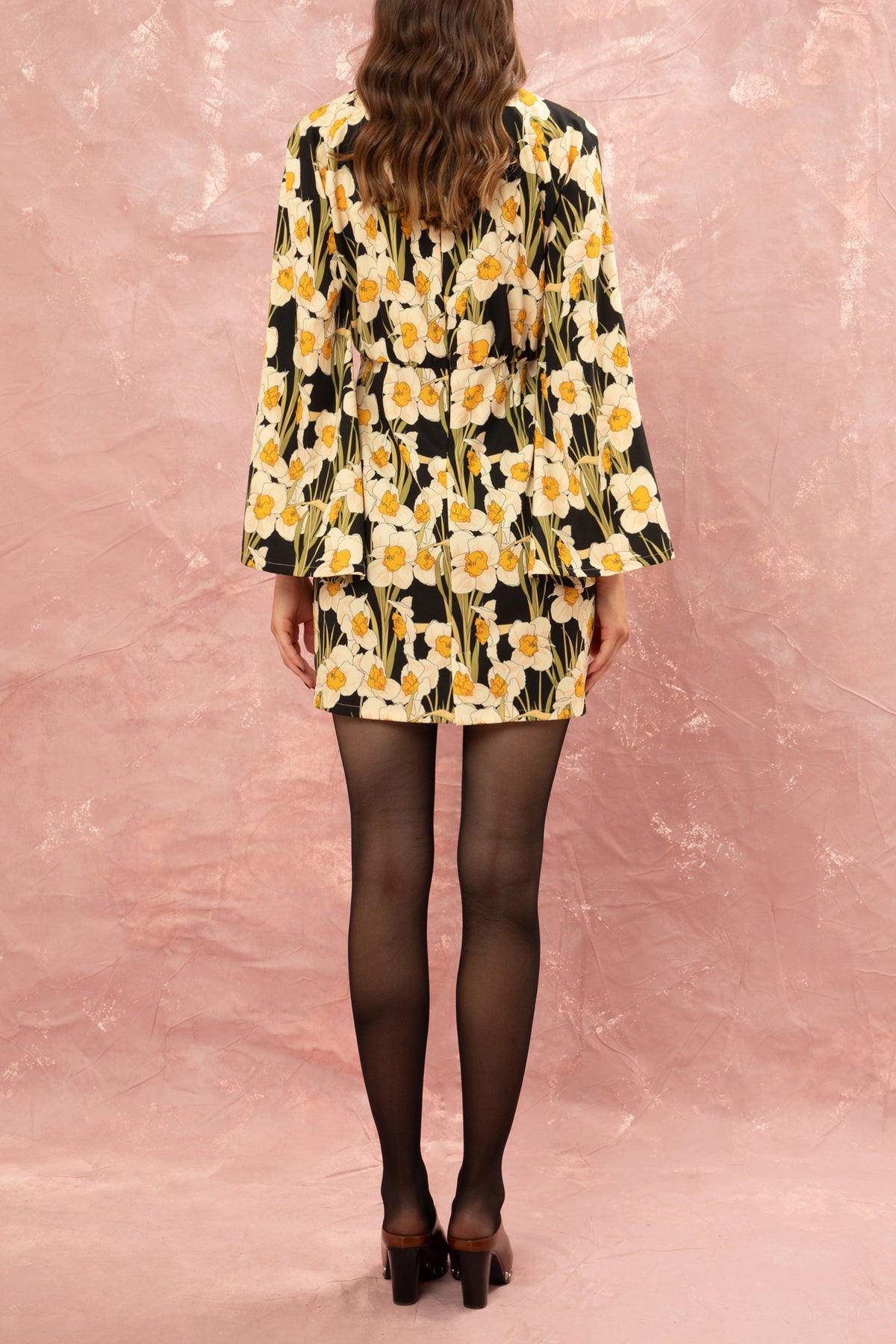 MINI TURTLENECK DRESS "NARCISSE” MULTICOLOR