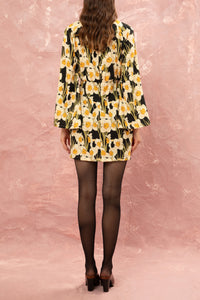 MINI TURTLENECK DRESS "NARCISSE” MULTICOLOR
