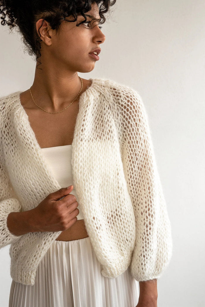 HAND KNITTED MOHAIR CARDIGAN "AIRY"