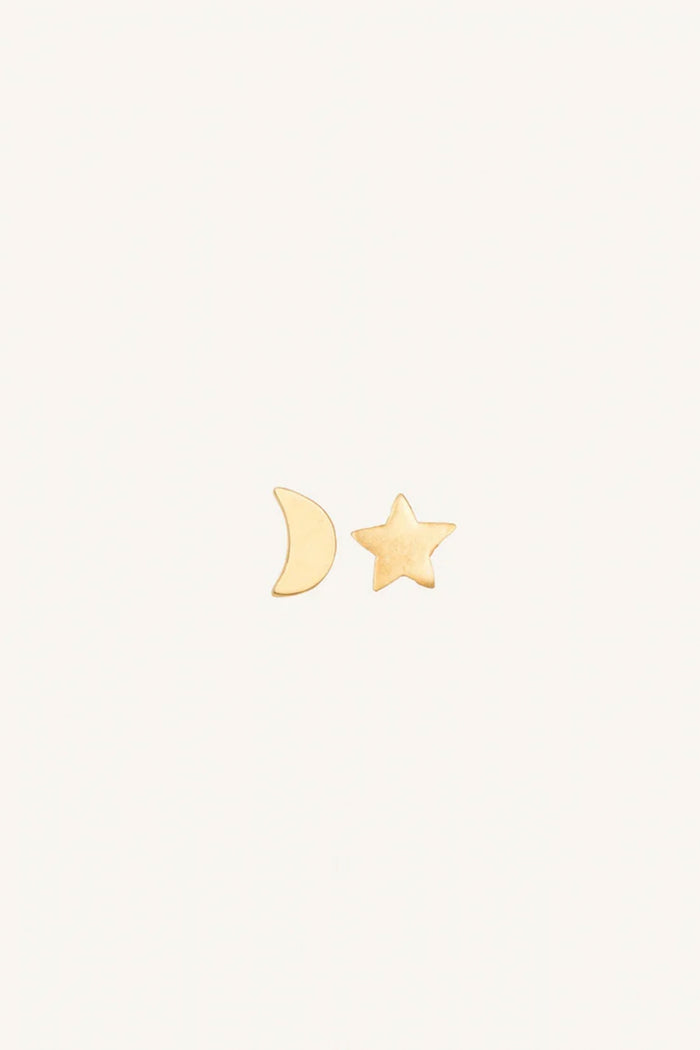 EARRINGS "STAR AND MOON" GOLD