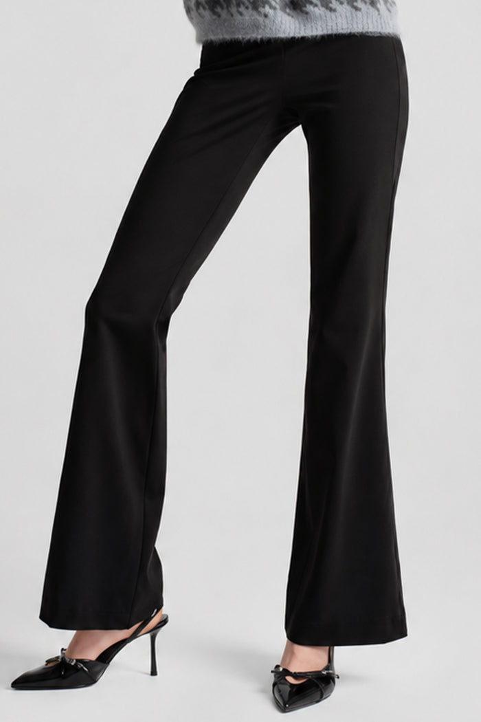 WIDE LEG STRETCH PANTS BLACK