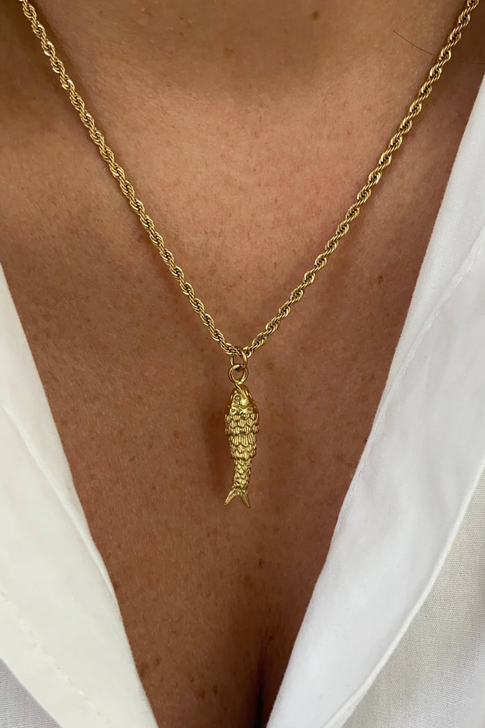 CORD NECKLACE "PSARI" GOLD