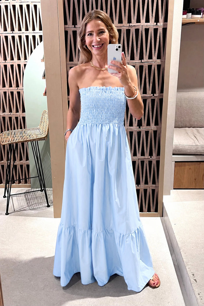 BANDEAU DRESS "ELPIS" LAVENDER BLUE