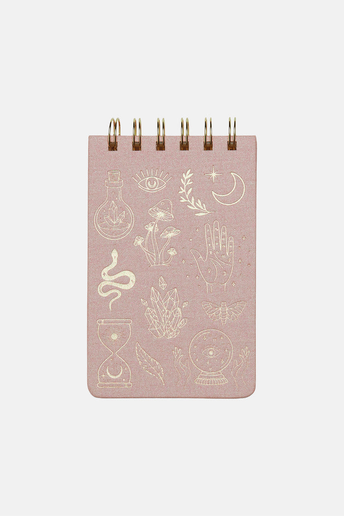 TWIN WIRE NOTEBOOK "MYSTIC ICONS" ROSE/GOLD