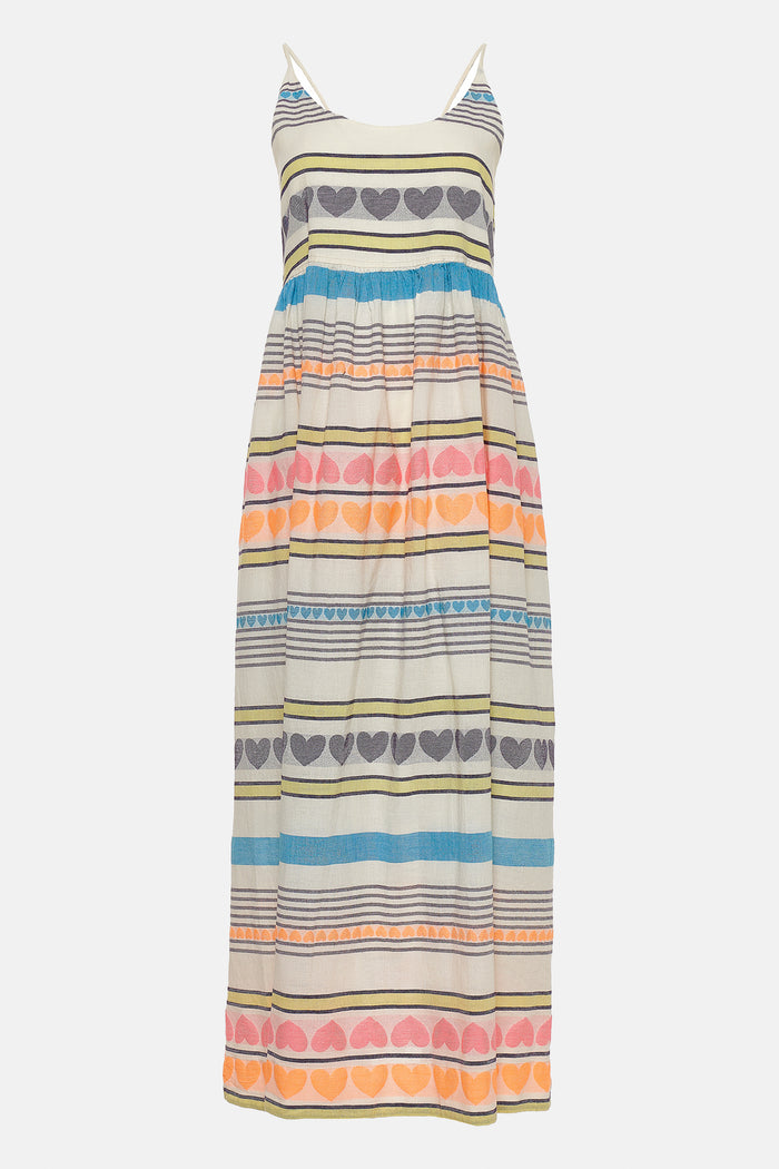 STRAPPY JACQUARD MIDI DRESS "NOVA" MULTICOLOR