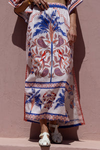 LONG SKIRT "PALMS" MULTICOLOR