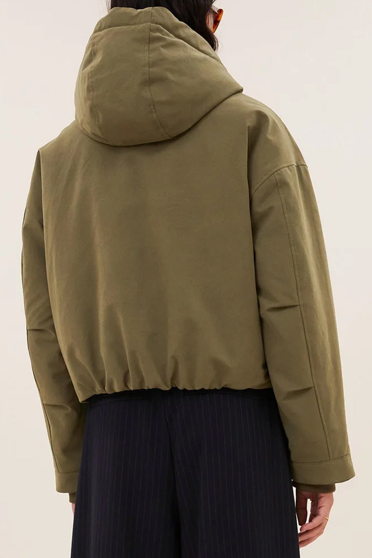 PARKA BOMBER JACKET WITH TEDDY LINING FOREST GREEN