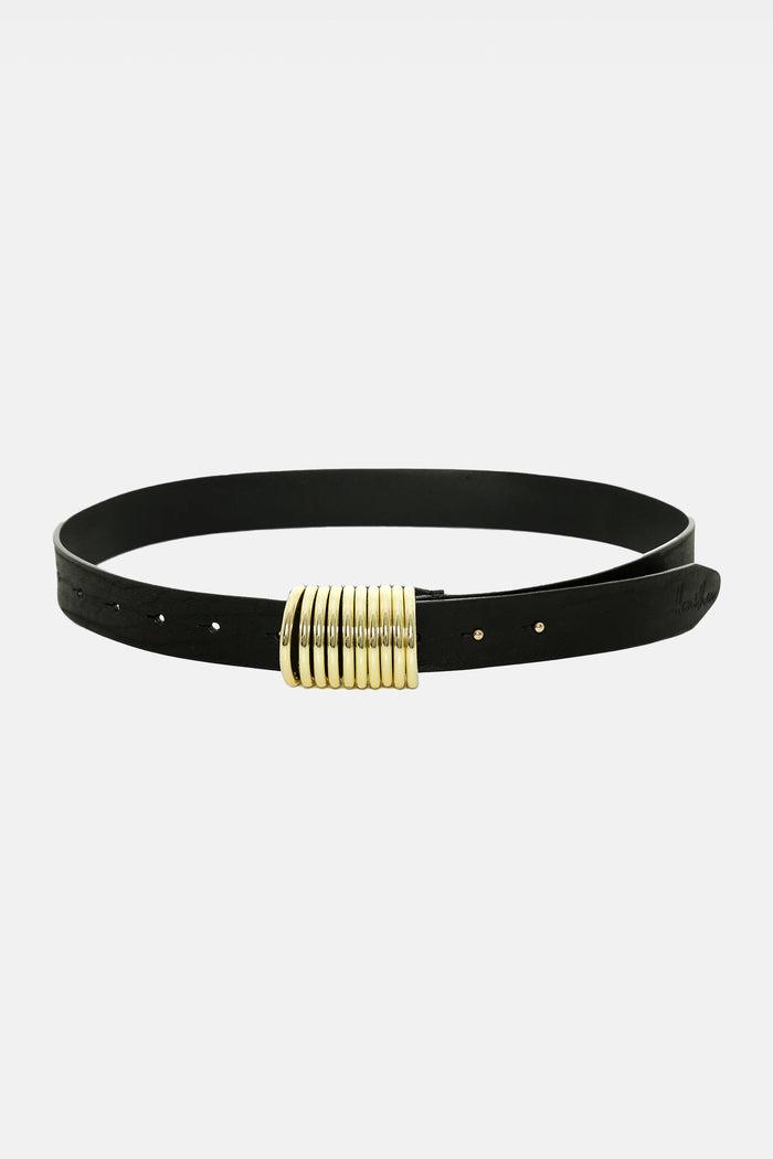 LEATHER BELT "POMPADOUR" BLACK