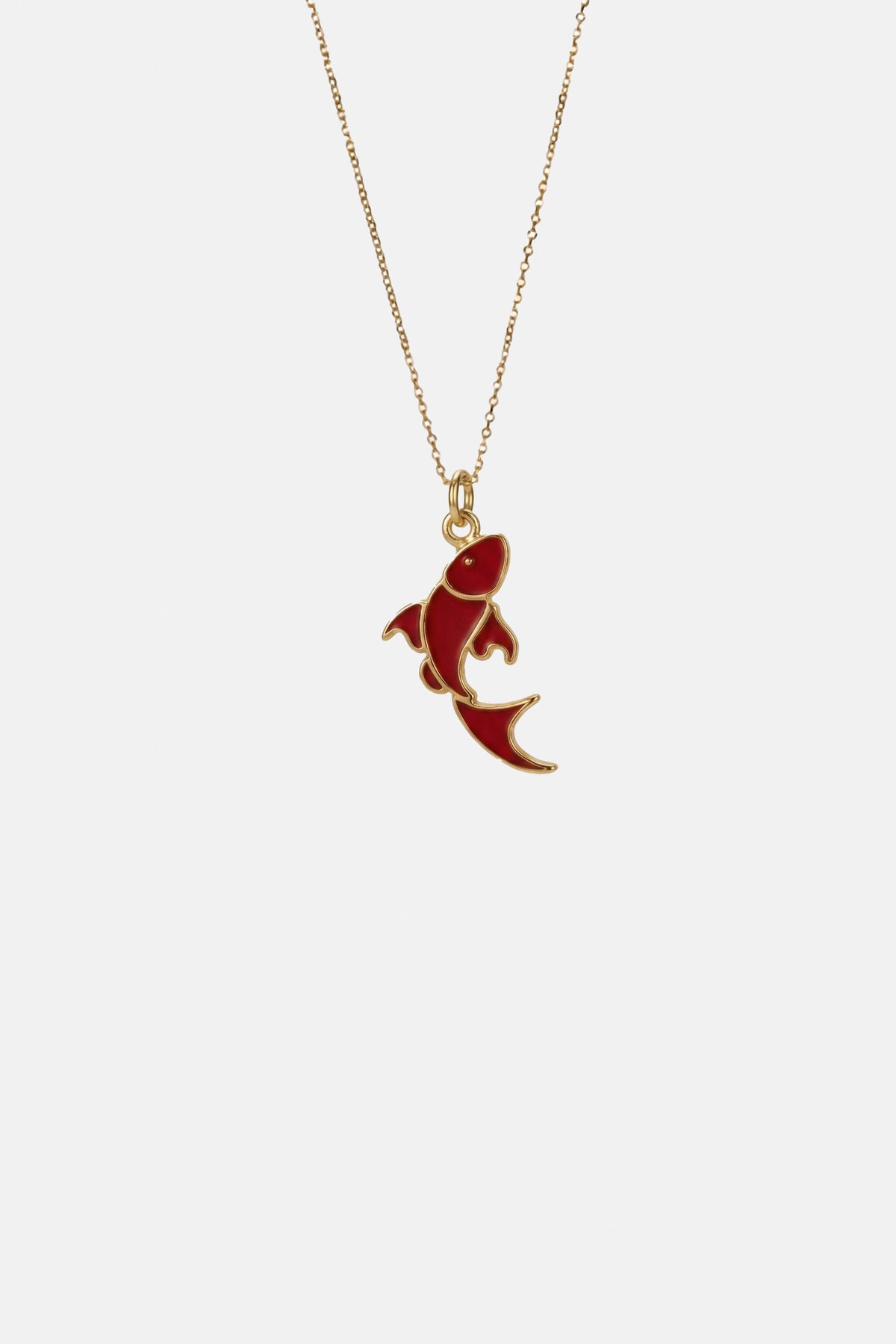 NECKLACE "PSARI" GOLD/RED