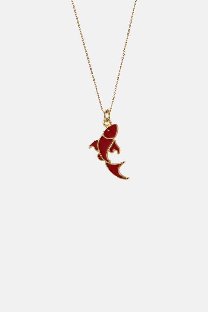 NECKLACE "PSARI" GOLD/RED