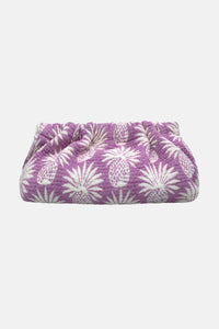 WOVEN CLUTCH BAG "ANANAS" PURPLE