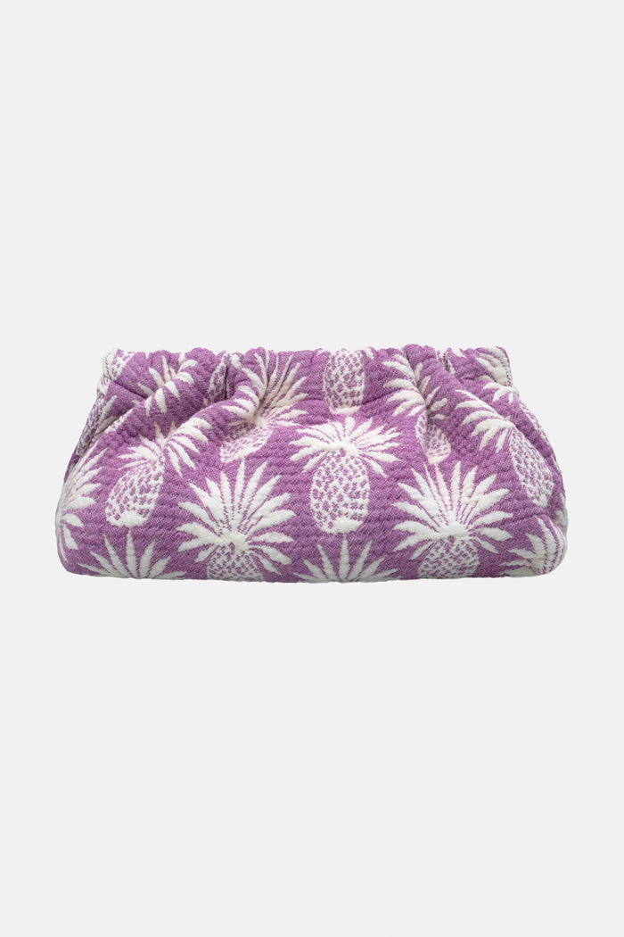 WOVEN CLUTCH BAG "ANANAS" PURPLE