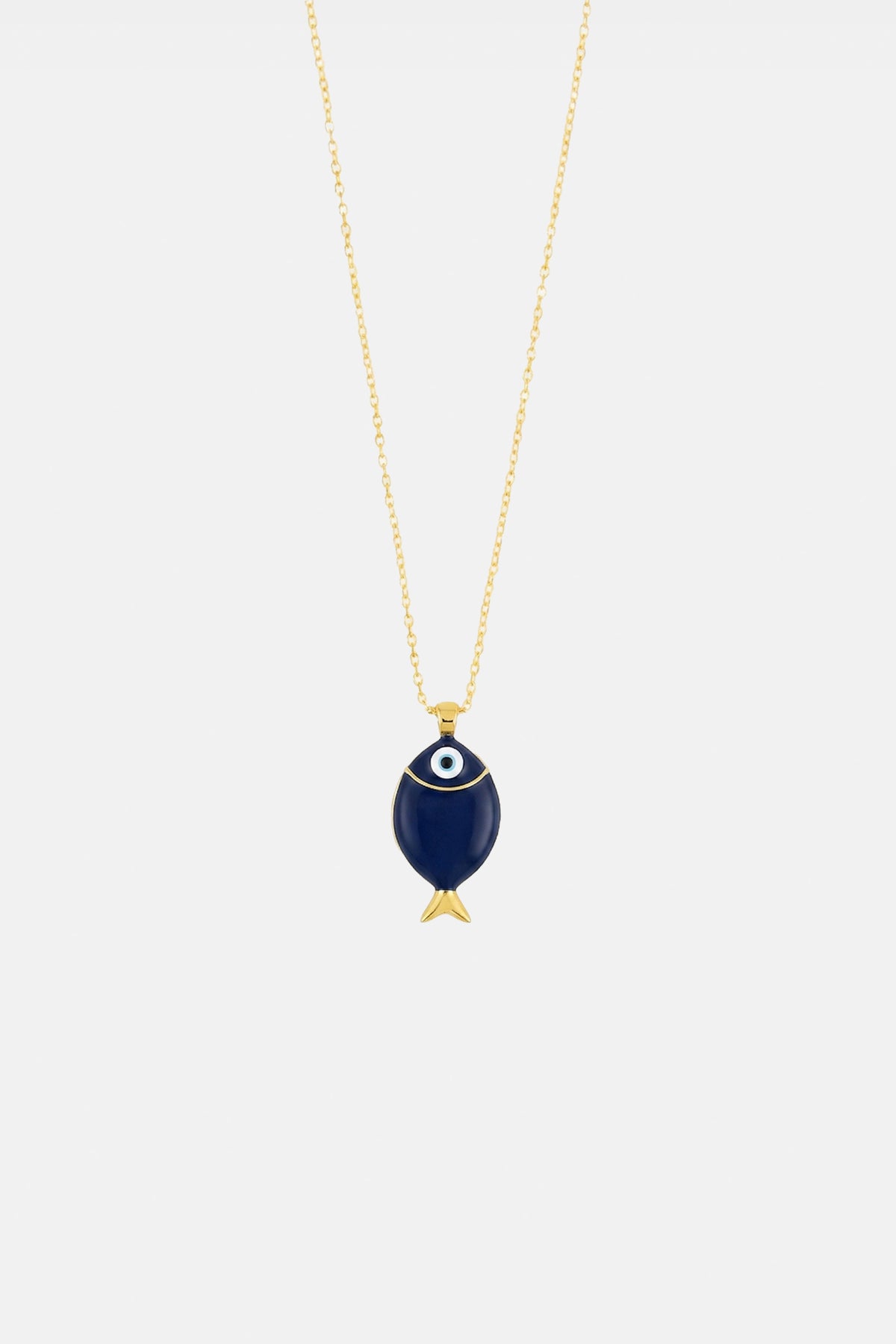 ENAMEL NECKLACE "MINI SEA BREAM" NAVY