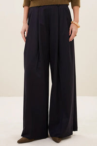 WIDE LEG PANTS DARK NAVY