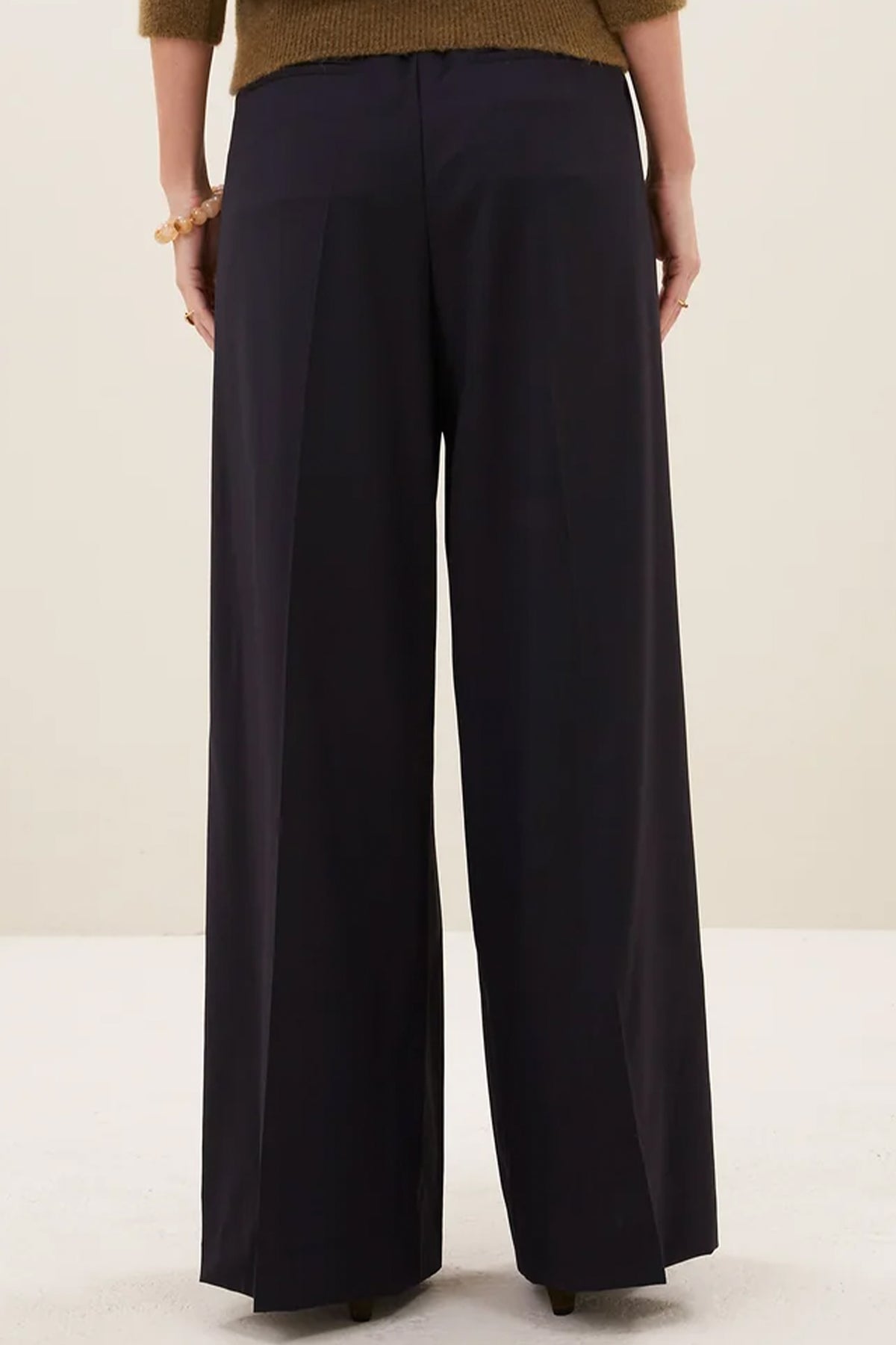 WIDE LEG PANTS DARK NAVY