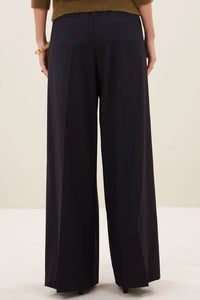 WIDE LEG PANTS DARK NAVY