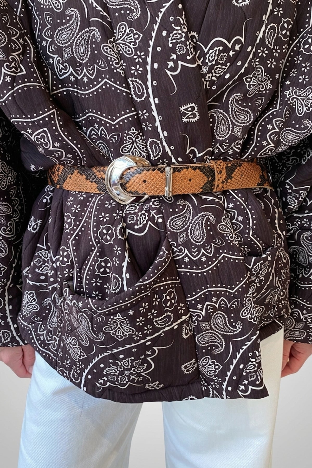 LEATHER BELT "STUCK ON YOU" SNAKE