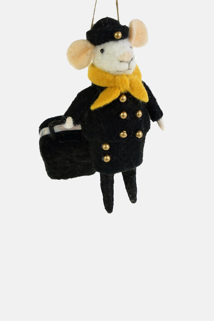 CHRISTMAS CHARM "STEWARDESS MOUSE"