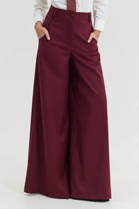 EXTRA WIDE SUIT PANTS BORDEAUX