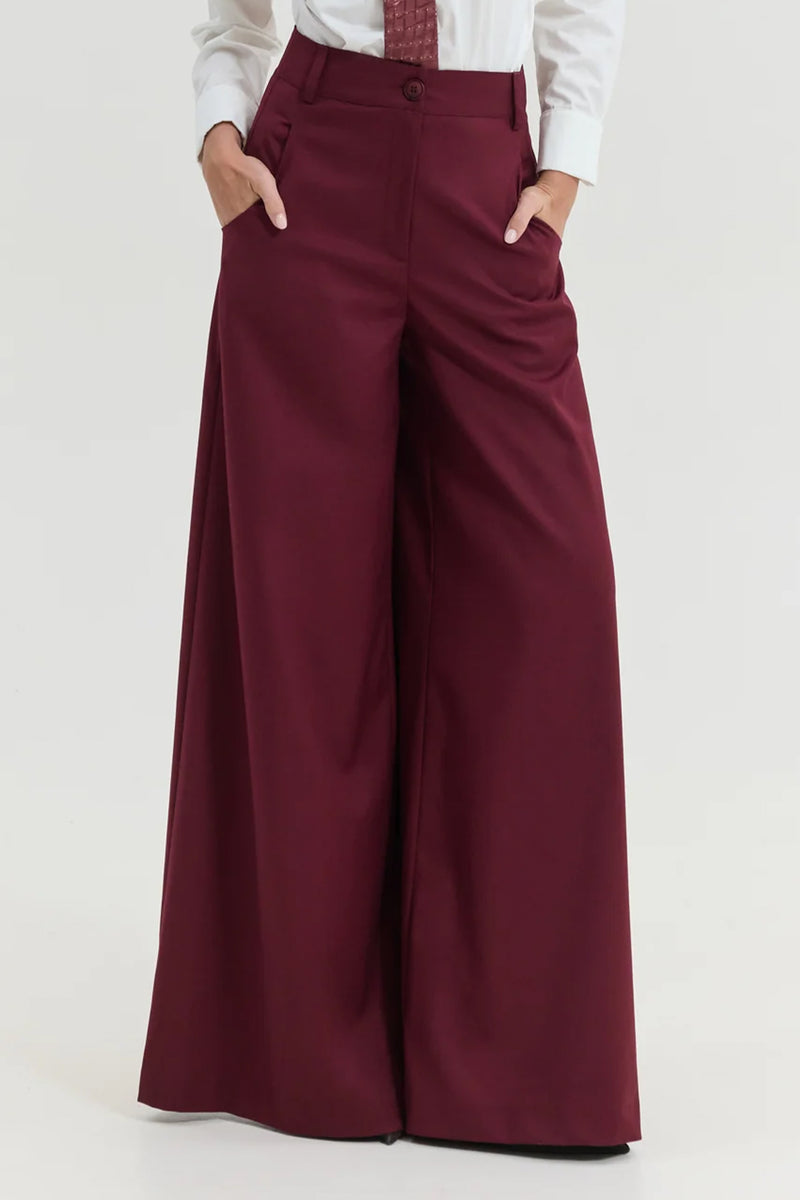 EXTRA WIDE SUIT PANTS BORDEAUX