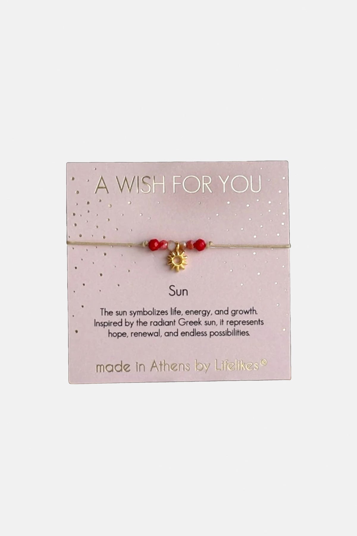 BRACELET "SUN" SAND/RED/GOLD