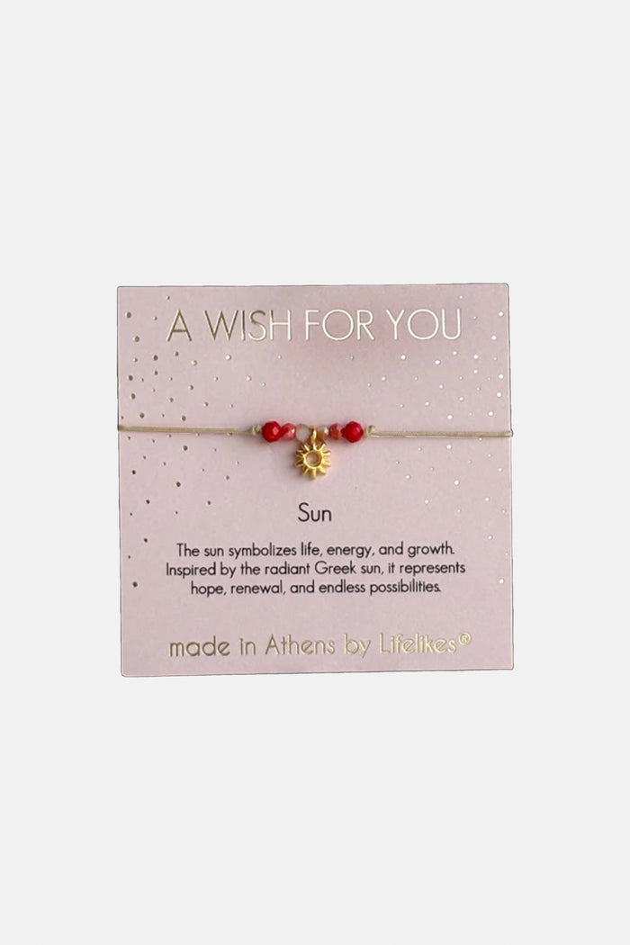 BRACELET "SUN" SAND/RED/GOLD