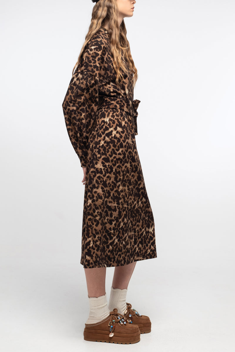 MIDI COTTON SWEATER DRESS "LEO LOVE"