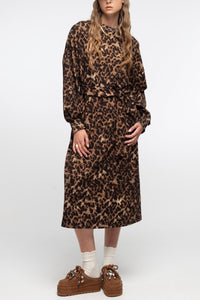 MIDI COTTON SWEATER DRESS "LEO LOVE"