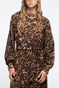 MIDI COTTON SWEATER DRESS "LEO LOVE"