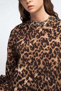 MIDI COTTON SWEATER DRESS "LEO LOVE"