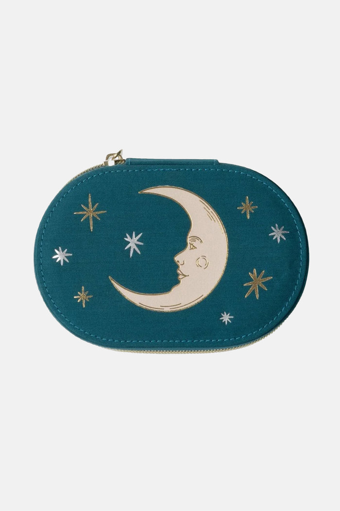 OVAL JEWELRY CASE "MOON“ TEAL