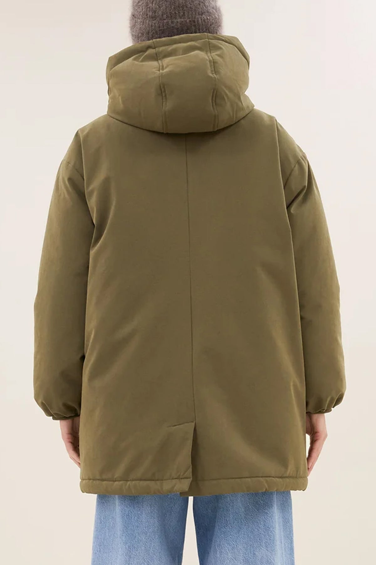 LONG PARKA WITH TEDDY LINING FOREST GREEN