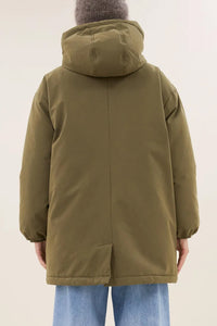 LONG PARKA WITH TEDDY LINING FOREST GREEN