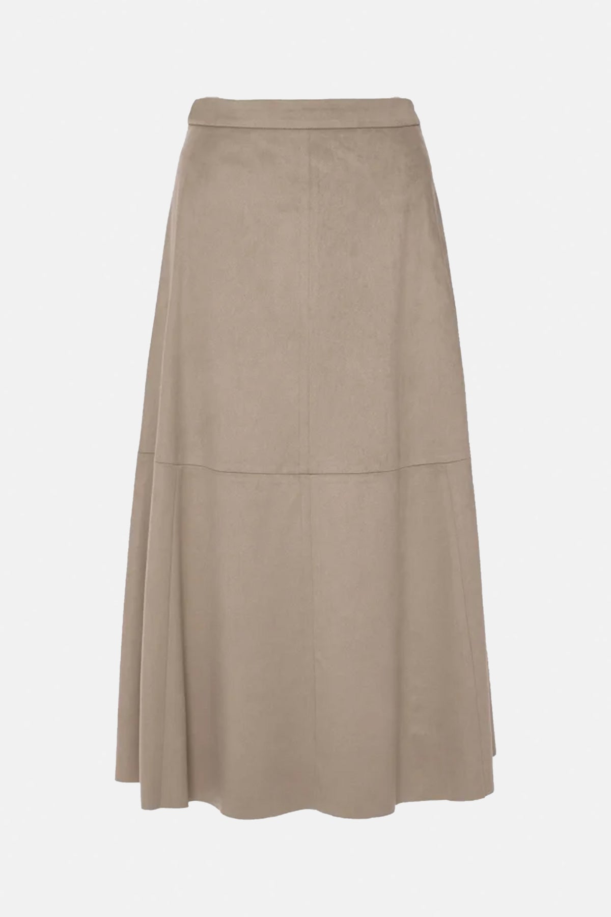 VEGAN SUEDE SKIRT BEIGE