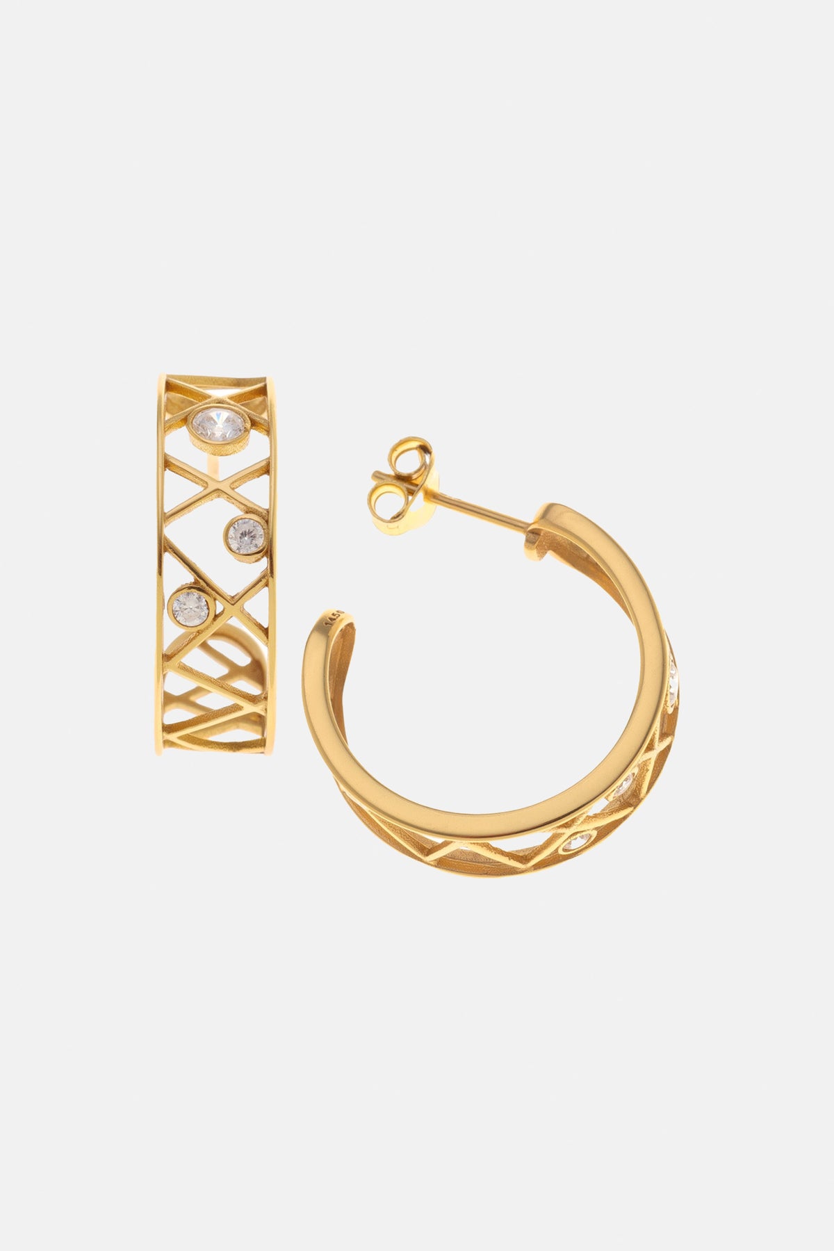 HOOPS "ZIRCONIA" GOLD