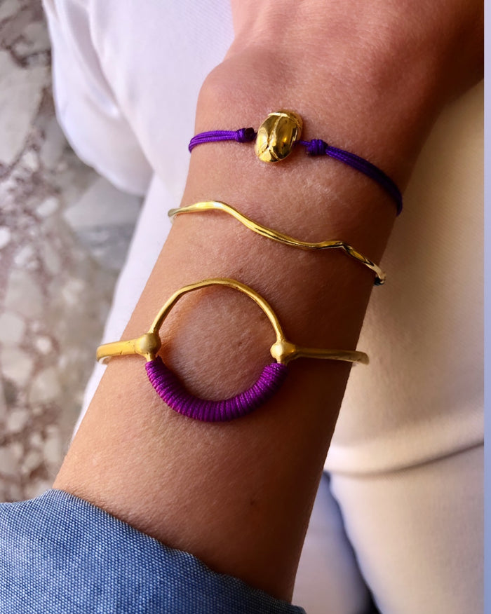 BRACELET "BEETLE" PURPLE/GOLD