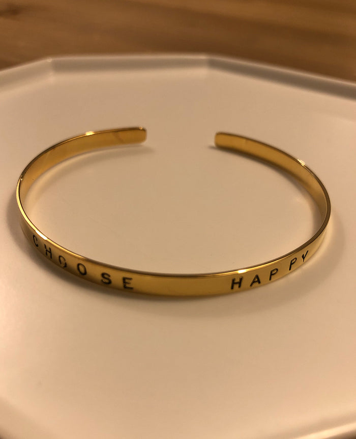 SLIM BRACELET "CHOOSE HAPPY"