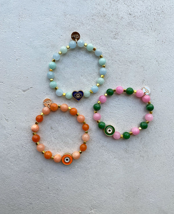 SEMI-PRECIOUS STONE BRACELET “EYE SEE YOU”
