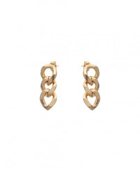 EARRING "3 LINK CHAIN" GOLD